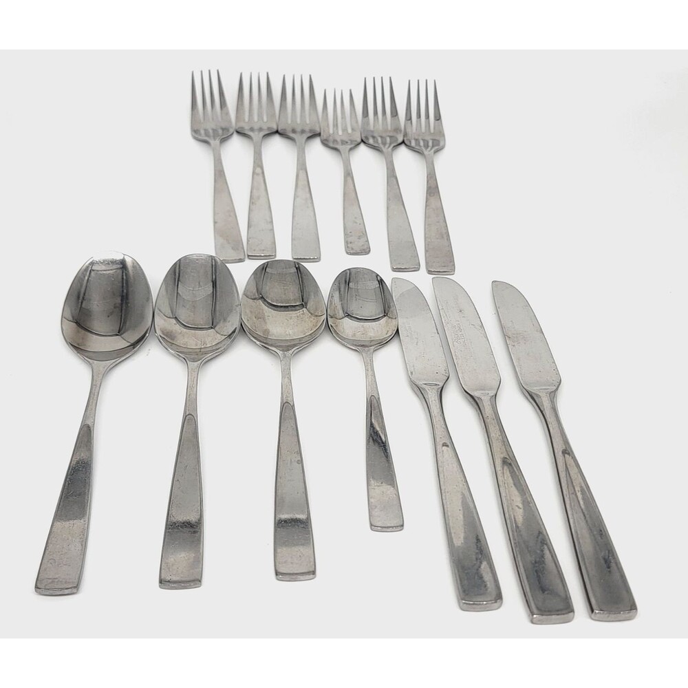 Rogers Stainless Korea Flatware Silverware Lot 13 Piece Set Mid Century Vintage